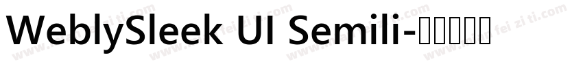 WeblySleek UI Semili字体转换